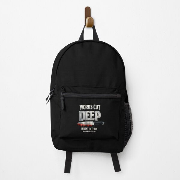 Item preview, Words Cut Deep Knife Graphic - Bold Streetwear Statement  designed and sold by FrozenHeat97.