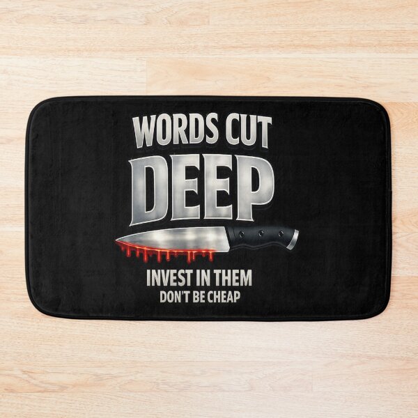 Item preview, Words Cut Deep Knife Graphic - Bold Streetwear Statement  designed and sold by FrozenHeat97.