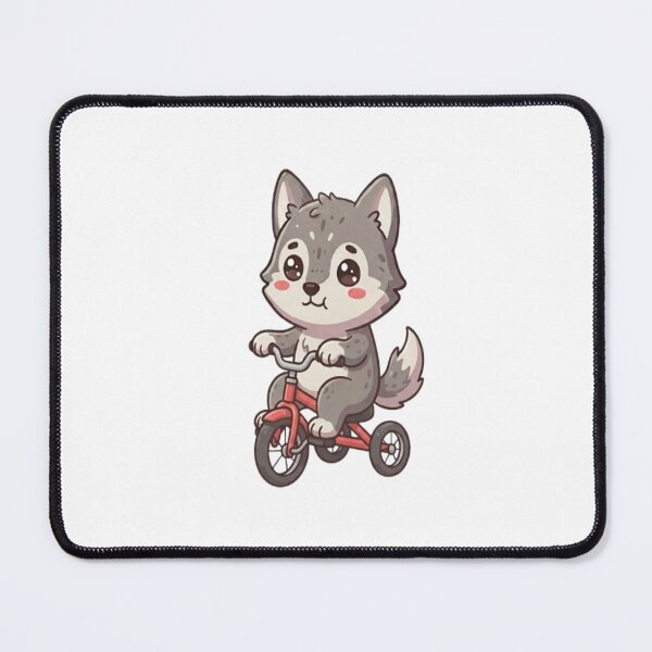 Item preview, Cute Wolf Riding Red Tricycle designed and sold by Ella_Sketch.