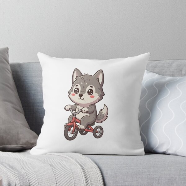 Item preview, Cute Wolf Riding Red Tricycle designed and sold by Ella_Sketch.