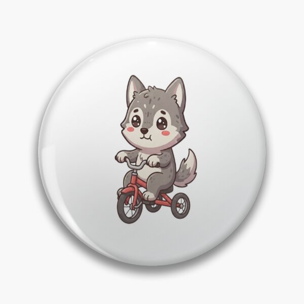 Item preview, Cute Wolf Riding Red Tricycle designed and sold by Ella_Sketch.