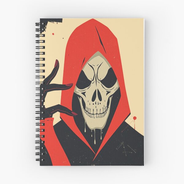 Item preview, Retro Red Hooded Grim Reaper Graphic designed and sold by ERODED SELF.