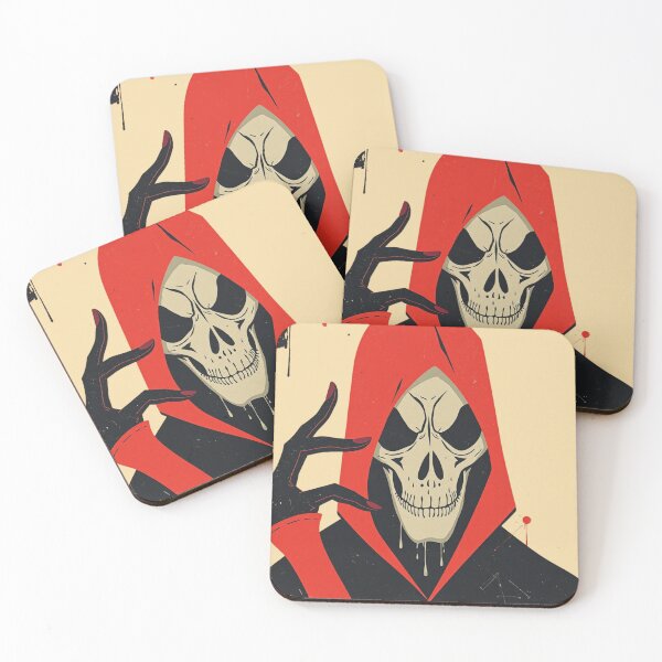 Item preview, Retro Red Hooded Grim Reaper Graphic designed and sold by ERODED SELF.