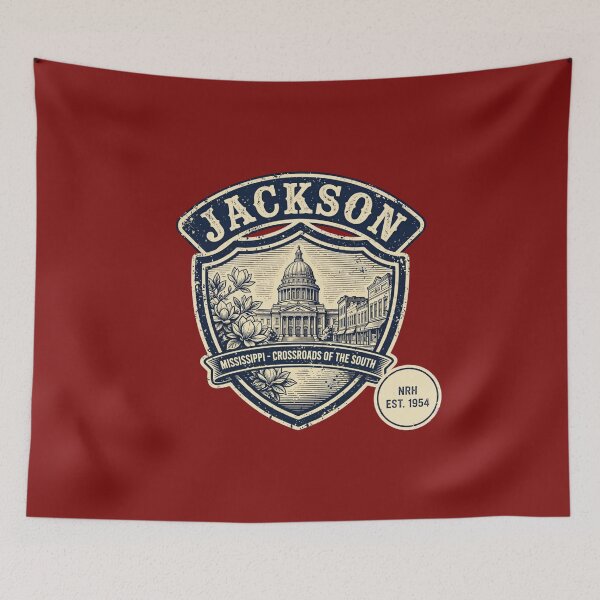 Item preview, Retro Jackson Mississippi Crossroads of the South plaque designed and sold by Normandy Road Heritage.
