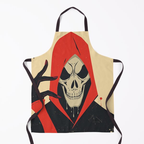 Item preview, Retro Red Hooded Grim Reaper Graphic designed and sold by ERODED SELF.