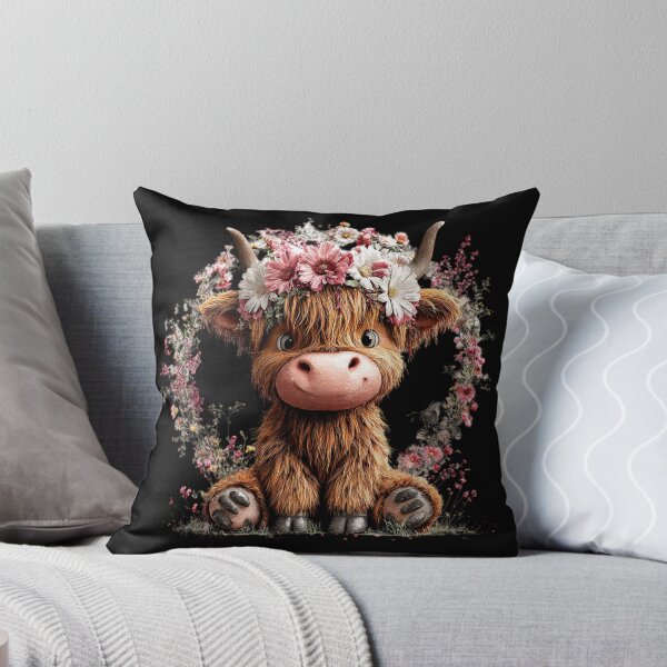Item preview, Highland Cow with Flower Crown designed and sold by perijun.