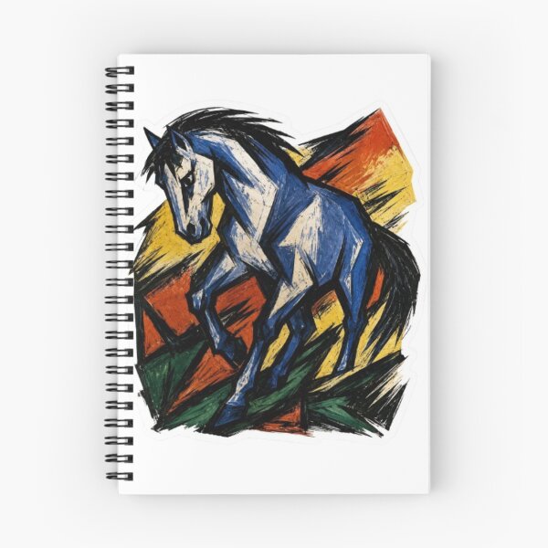 Item preview, Expressionist Blue Horse Lino Print designed and sold by Snurly.
