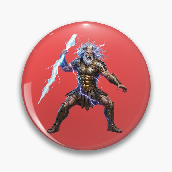 Item preview, Zeus King of Gods Golden Armor Neon Lightning designed and sold by Utopian-Magic.