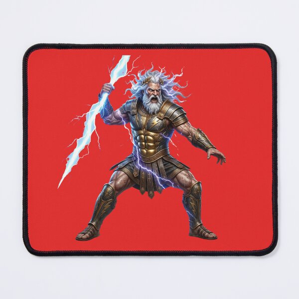Item preview, Zeus King of Gods Golden Armor Neon Lightning designed and sold by Utopian-Magic.