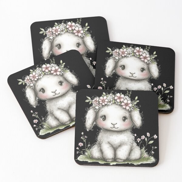 Item preview, Fluffy Bunny with Floral Crown designed and sold by perijun.