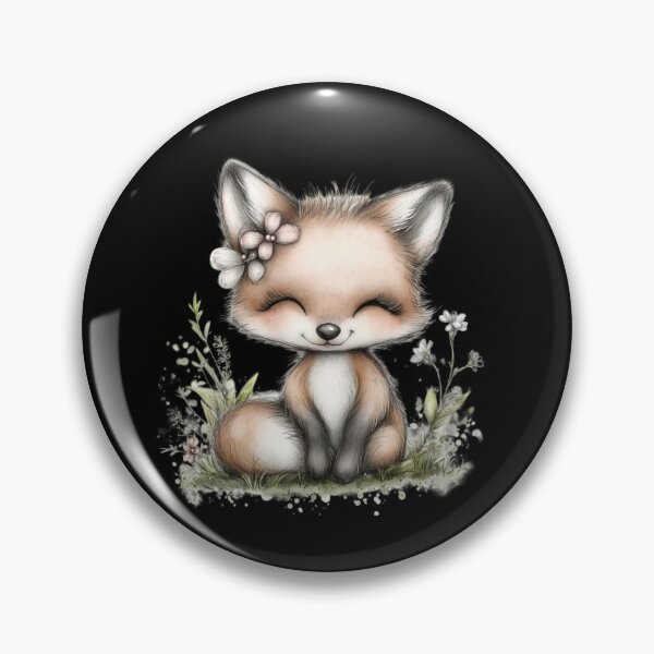Item preview, Adorable Fox with Floral Crown designed and sold by perijun.