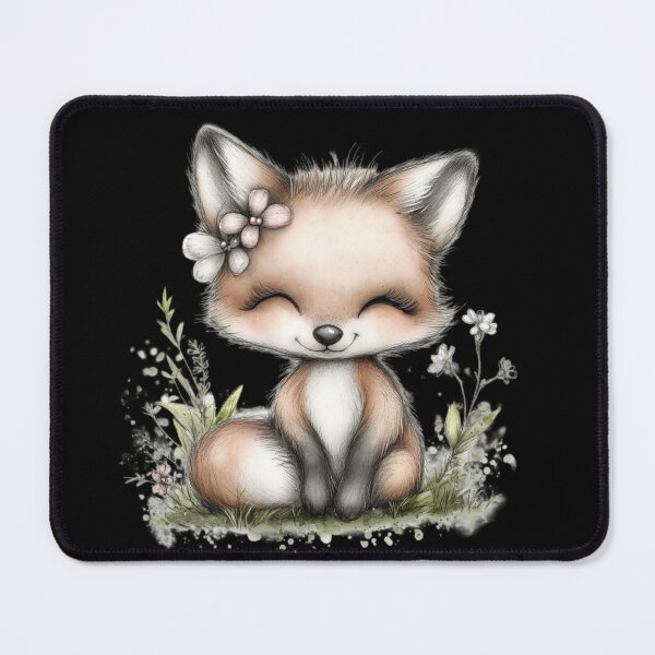 Item preview, Adorable Fox with Floral Crown designed and sold by perijun.