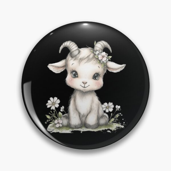 Item preview, Adorable cabrita con flores designed and sold by perijun.