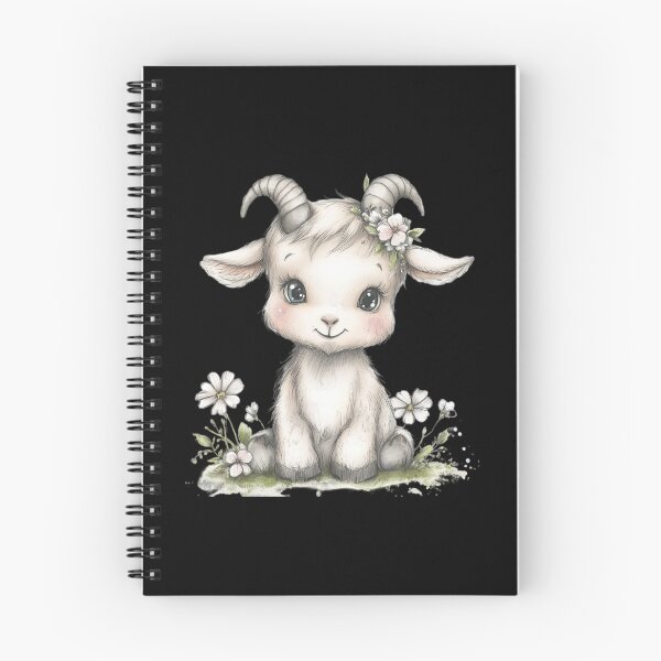 Item preview, Adorable Baby Goat with Flowers designed and sold by perijun.