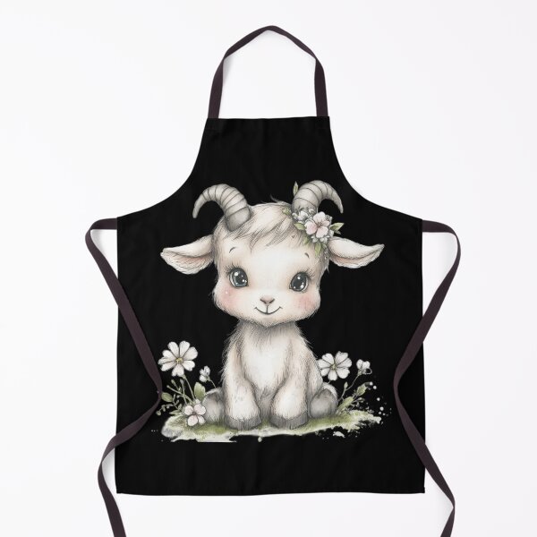 Item preview, Adorable Baby Goat with Flowers designed and sold by perijun.