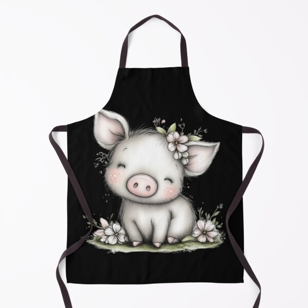 Item preview, Adorable Piglet with Flowers designed and sold by perijun.