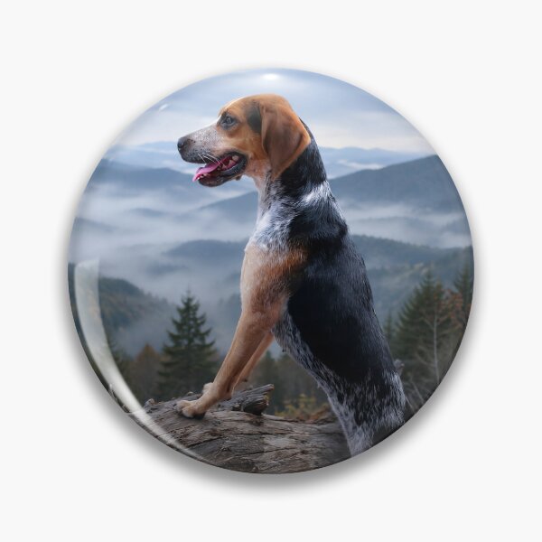 Item preview, Smoky Mountain Scent Hound Bluetick Coonhound Print designed and sold by RescueHeart10.