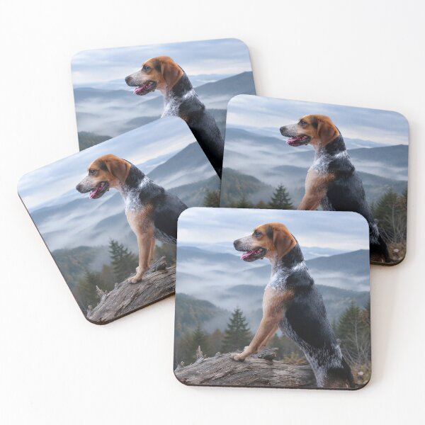 Item preview, Smoky Mountain Scent Hound Bluetick Coonhound Print designed and sold by RescueHeart10.