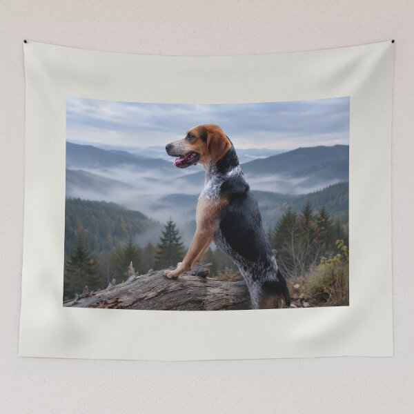 Item preview, Smoky Mountain Scent Hound Bluetick Coonhound Print designed and sold by RescueHeart10.