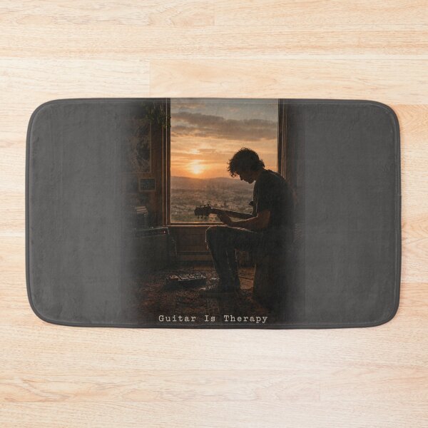 Item preview, Guitar Is Therapy at Sunset designed and sold by SkyrishStudios.