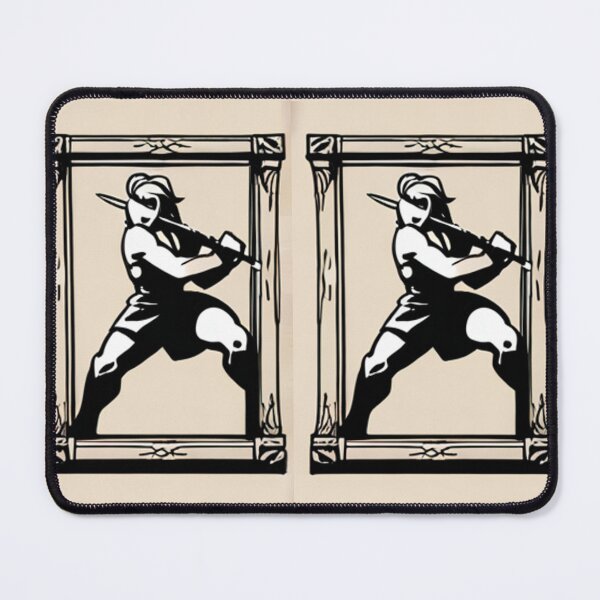 Item preview, Art - Armored Female Figure, Modernized Ukiyo-e Illustration designed and sold by AnimeShin.