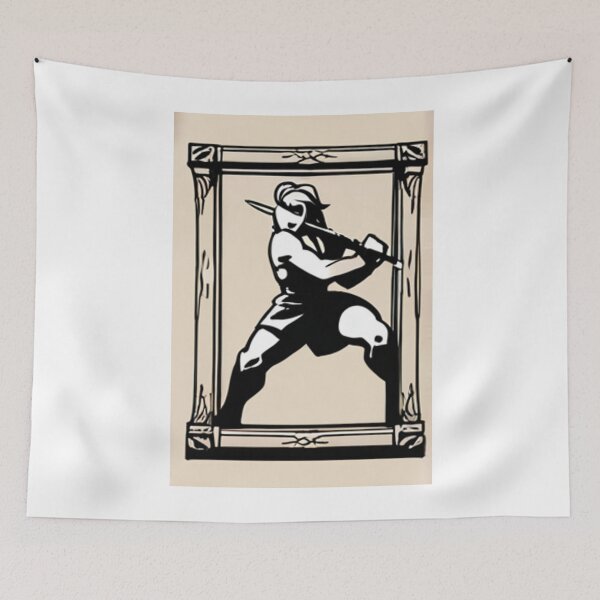 Item preview, Art - Armored Female Figure, Modernized Ukiyo-e Illustration designed and sold by AnimeShin.