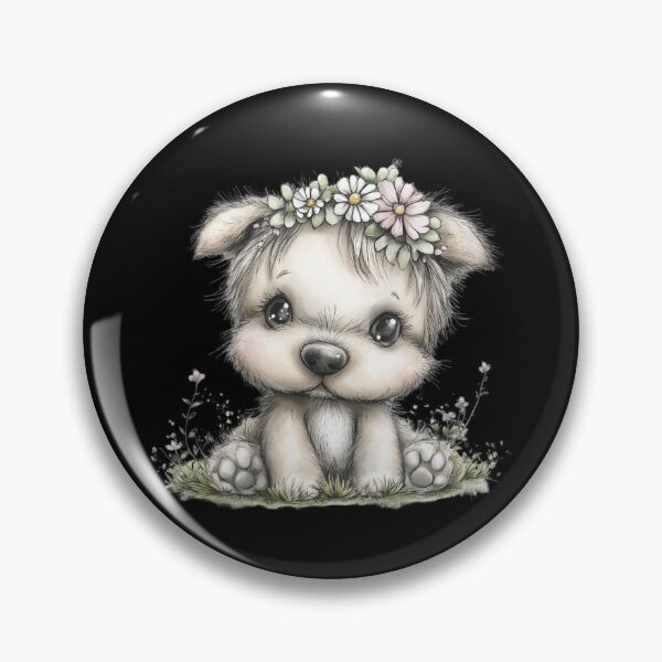 Item preview, Adorable Puppy with Flower Crown designed and sold by perijun.