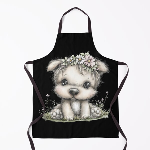 Item preview, Adorable Puppy with Flower Crown designed and sold by perijun.