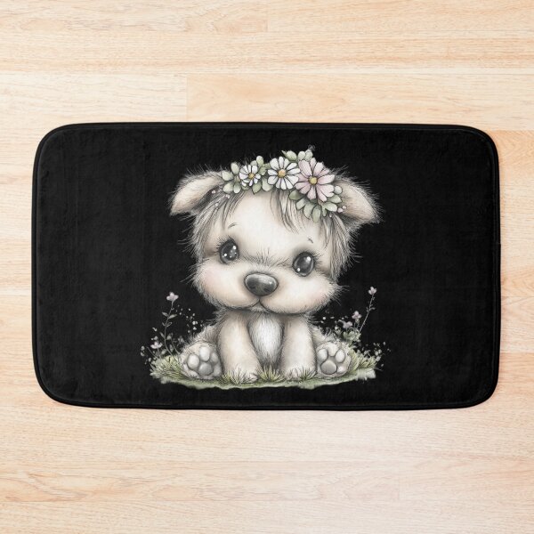 Item preview, Adorable Puppy with Flower Crown designed and sold by perijun.