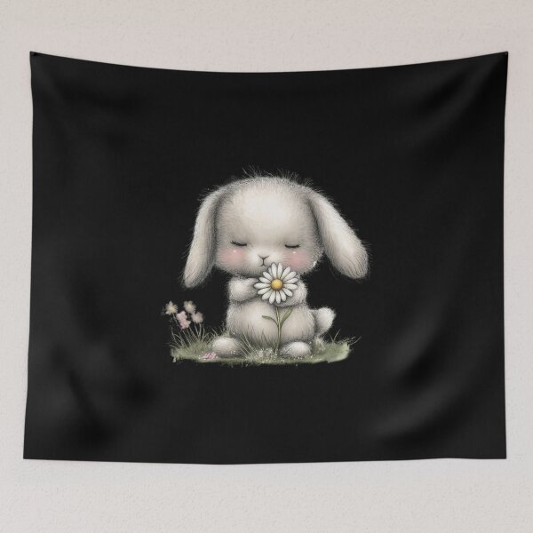 Item preview, Adorable Bunny with a Daisy designed and sold by perijun.