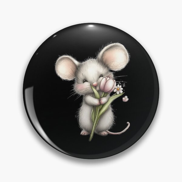 Item preview, Adorable Mouse with Flowers designed and sold by perijun.
