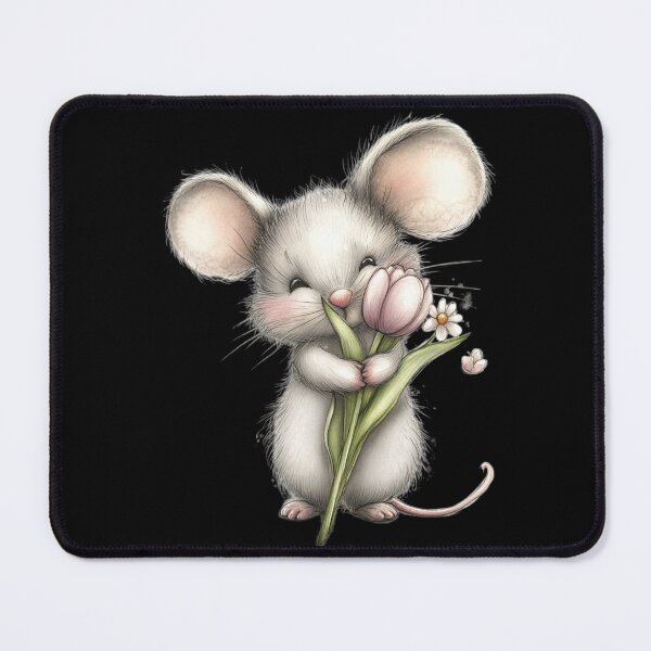 Item preview, Adorable Mouse with Flowers designed and sold by perijun.
