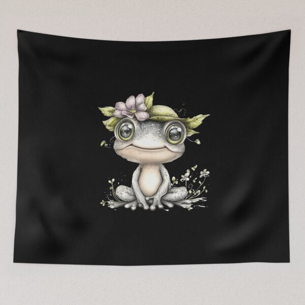 Item preview, Cute Frog with Leaf Hat designed and sold by perijun.