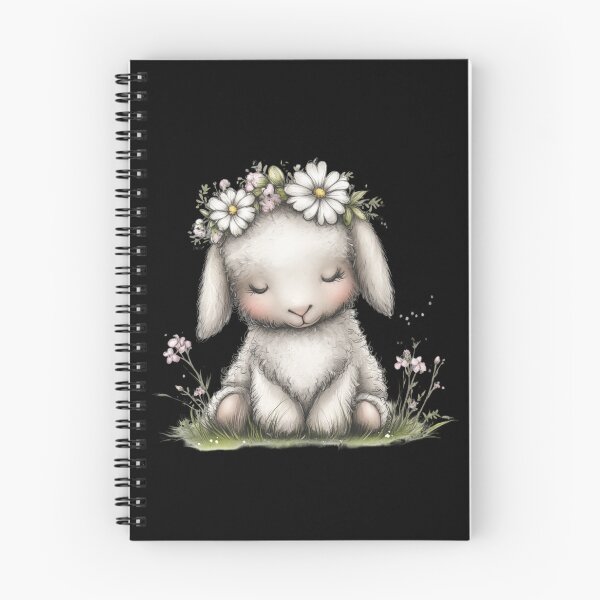 Item preview, Cute Lamb with Flower Crown designed and sold by perijun.