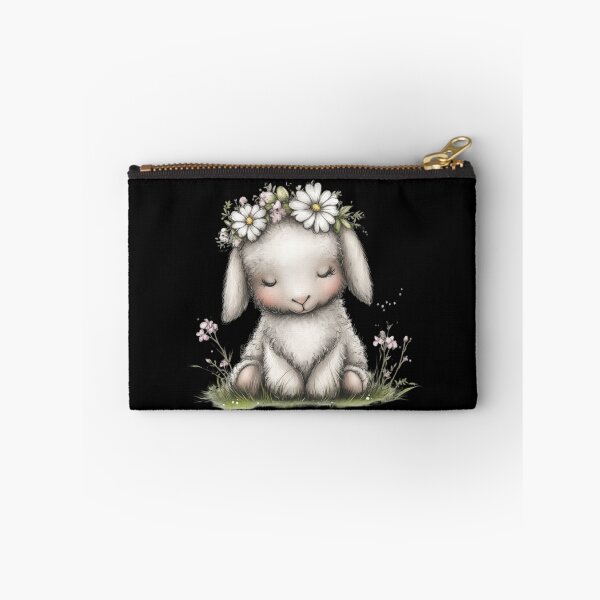Item preview, Cute Lamb with Flower Crown designed and sold by perijun.