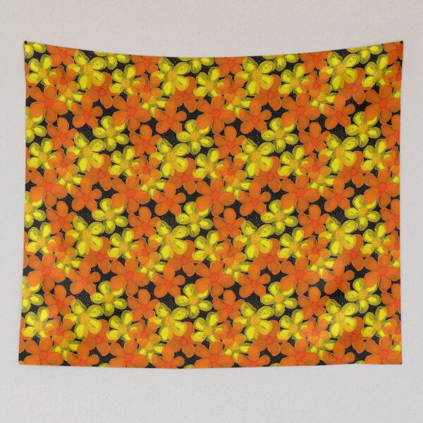 Item preview, Yellow and Orange watercolor flowers designed and sold by MarySchwindt.
