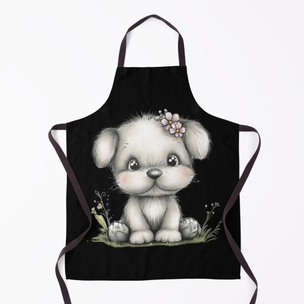 Item preview, Adorable Fluffy Puppy with Flower designed and sold by perijun.