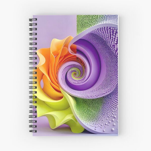 Item preview, Colorful Spiral Design in Lavender Orange Green designed and sold by Vicky Brago-Mitchell®.