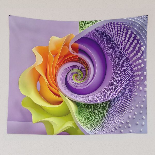 Item preview, Colorful Spiral Design in Lavender Orange Green designed and sold by Vicky Brago-Mitchell®.