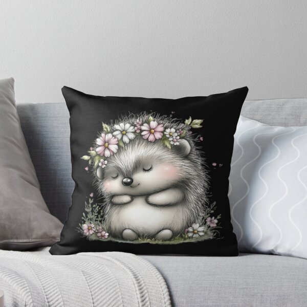 Item preview, Cute Hedgehog with Flower Crown designed and sold by perijun.