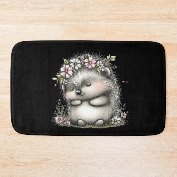 Item preview, Cute Hedgehog with Flower Crown designed and sold by perijun.