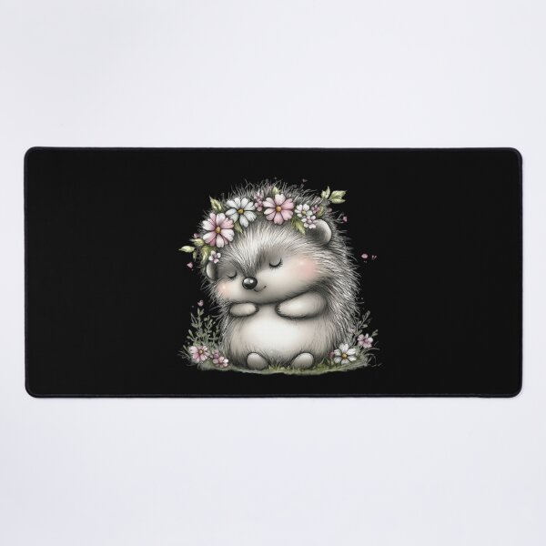 Item preview, Cute Hedgehog with Flower Crown designed and sold by perijun.