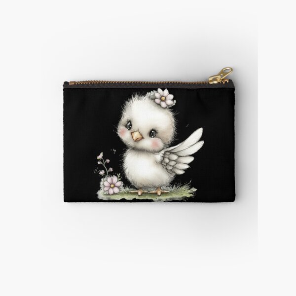 Item preview, Adorable Fluffy Bird with Flowers designed and sold by perijun.