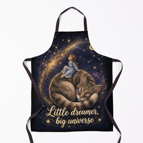 Item preview, Little dreamer, big universe - Sleeping cat & starry sky designed and sold by thirtyonestars.