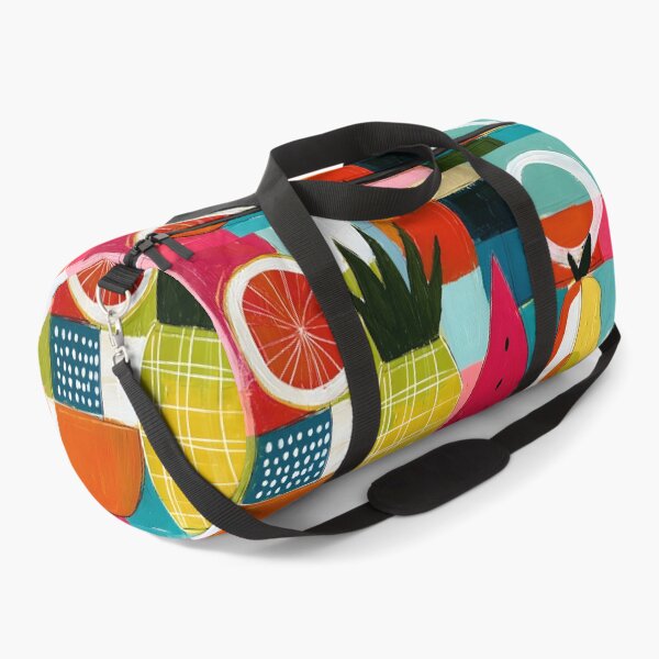 Item preview, Tropical Fruit Medley with Pineapple Watermelon and Pear in Bold Geometric Contemporary Wall Art designed and sold by OlfactoART Studio.