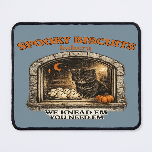 Item preview, Spooky Biscuits Black Cat Bakery Lovers designed and sold by POD DYNASTY | Original Print On Demand T-Shirt Graphics.