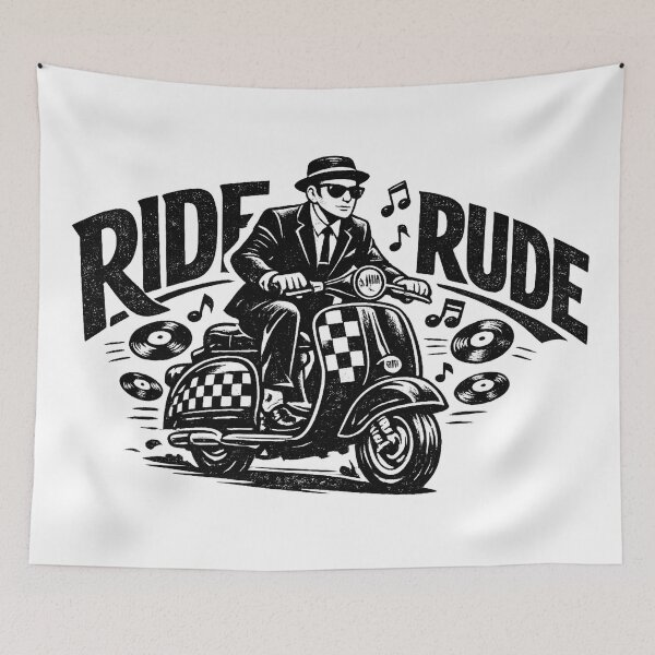 Item preview, Ride Rude - Rude Boy 2 Tone Scooter  designed and sold by RudeBeatCo.