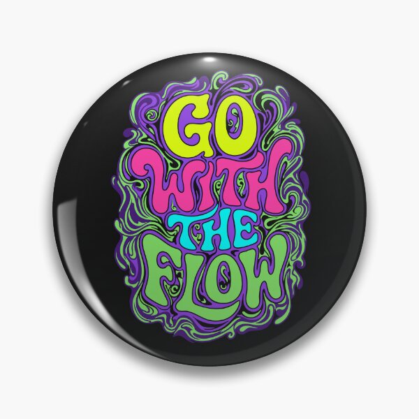 Item preview, Go With The Flow - Psychedelic Liquid Typography designed and sold by Pulpa-grafica.