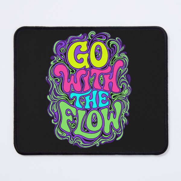 Item preview, Go With The Flow - Psychedelic Liquid Typography designed and sold by Pulpa-grafica.