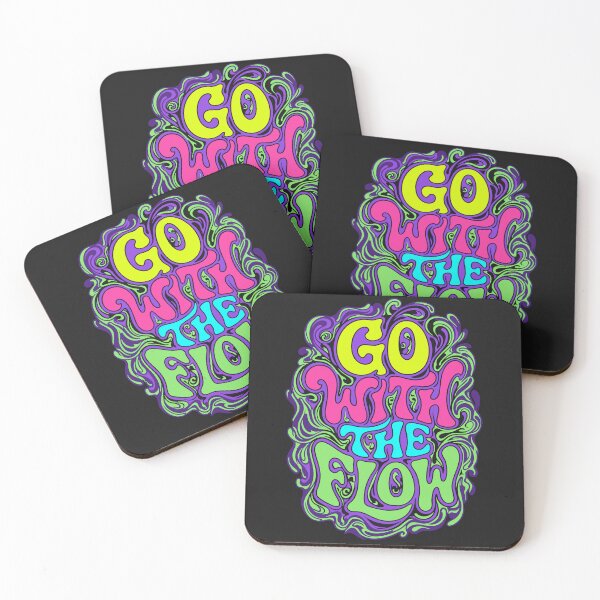 Item preview, Go With The Flow - Psychedelic Liquid Typography designed and sold by Pulpa-grafica.